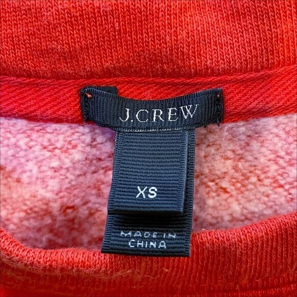 J. CREW Orange & Cream Striped Pullover Boxy 3/4 Sleeve Sweatshirt Size XS - Picture 4 of 5